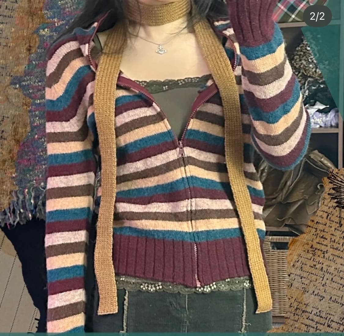 빈티지 슬리브리스 나시 모리걸 페어리 상품이미지1