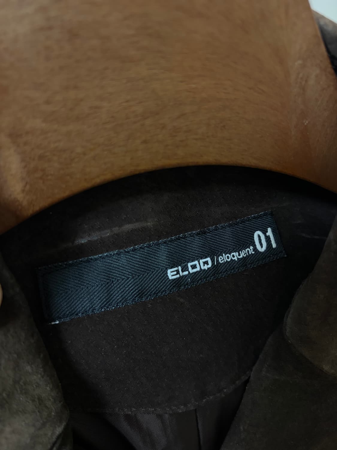 (L) eloq 엘록 돈피 브라운 스웨이드 더블 견장 자켓 상품이미지7