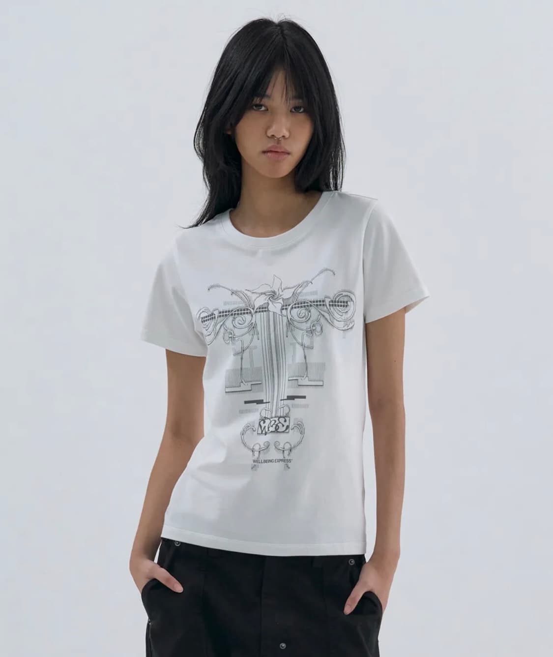 웰빙익스프레스 Flower Tattoo Tee White 상품이미지1