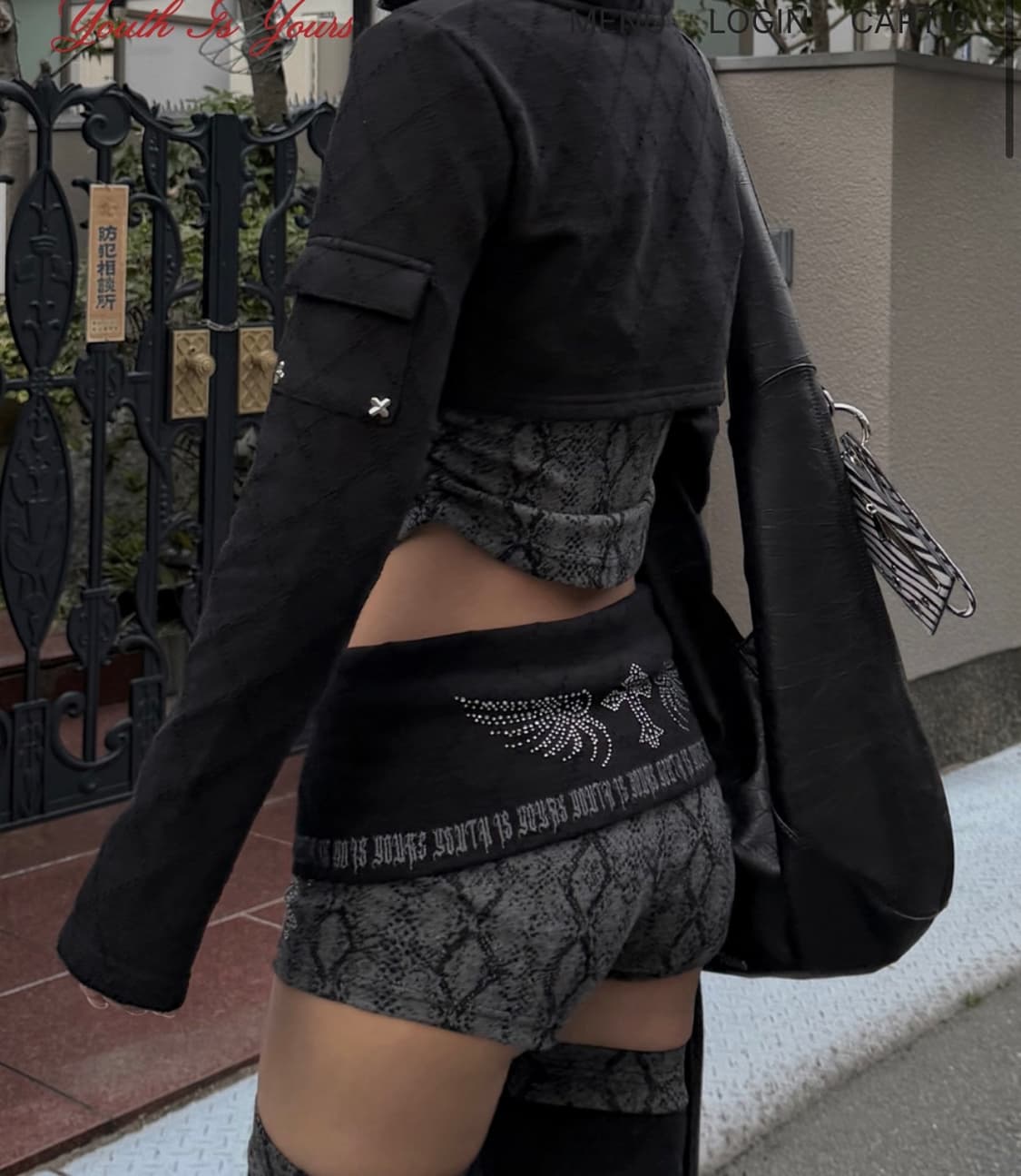YOUTHISYOURS SNAKE CROSS BANDING SHORTS 상품이미지1