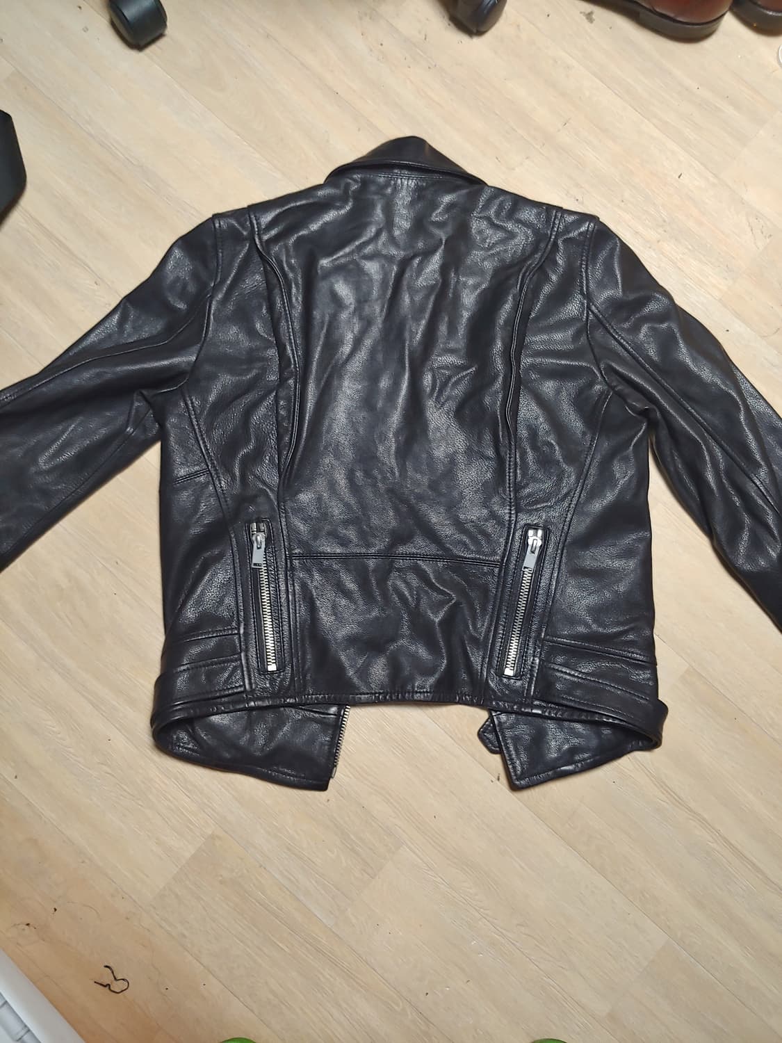 더블지퍼 염소가죽 라이더 자켓 L 상품이미지2