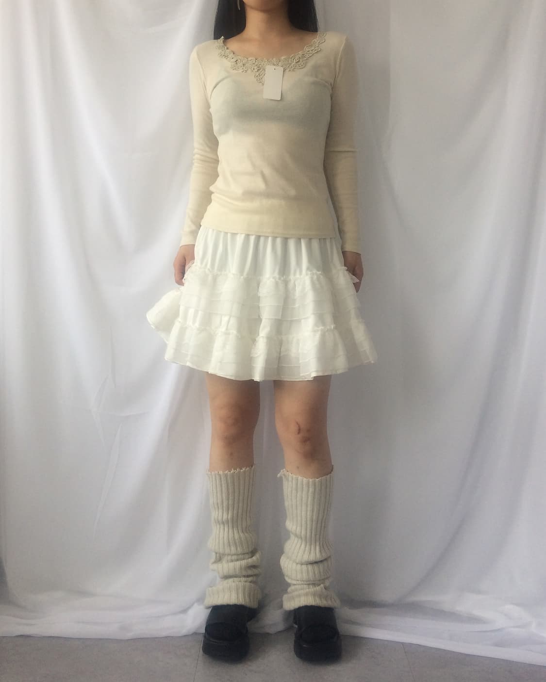 Lace patch point sleeve 상품이미지5