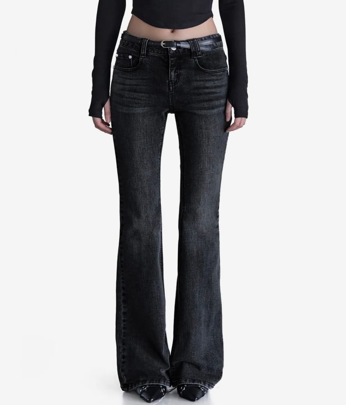데케트 우먼 시그니처 Slim Low Rise Flared Jean 상품이미지1