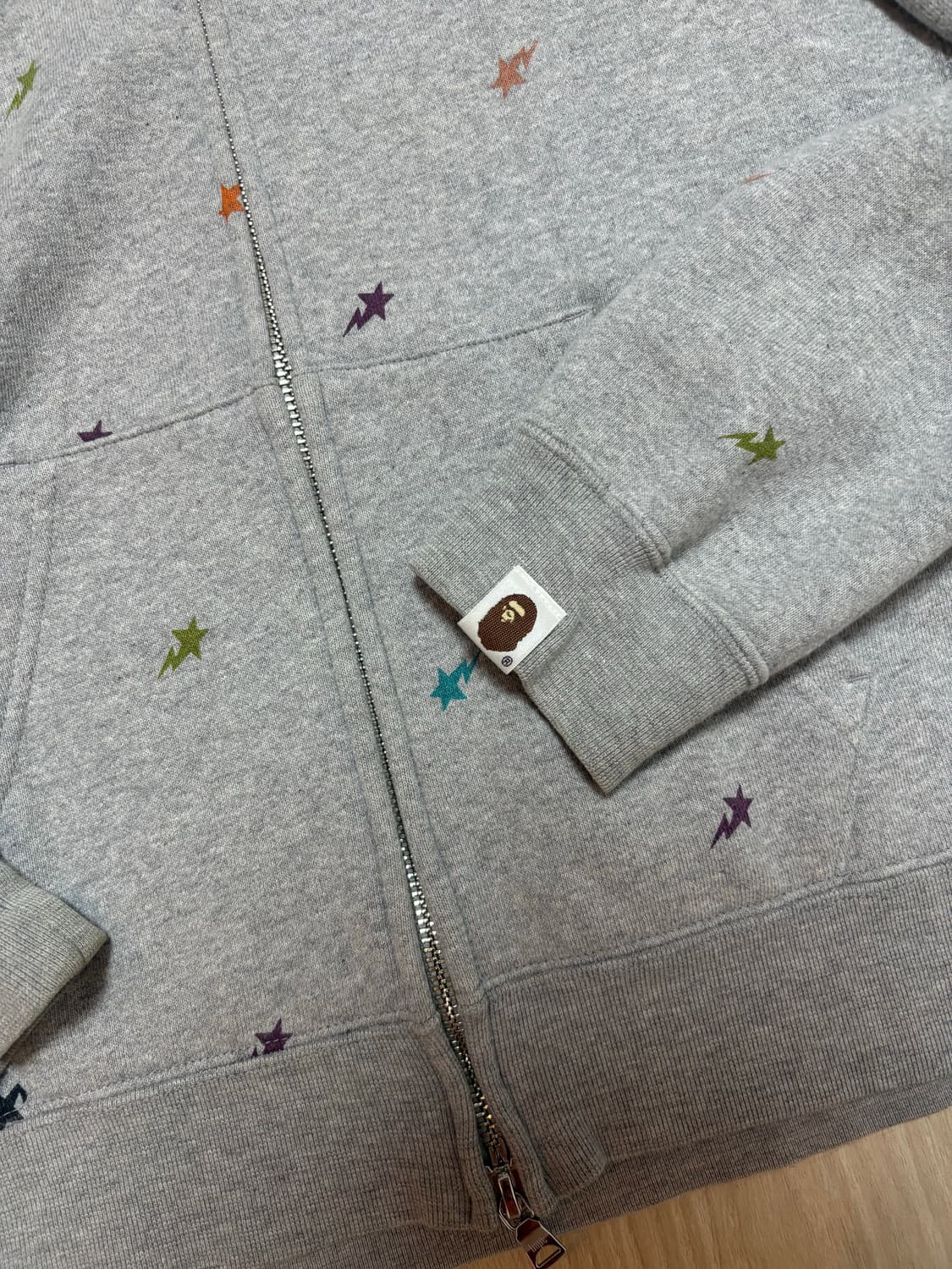 BAPE 베이프 스타 프린팅 스웻 후드집업 XS 상품이미지2