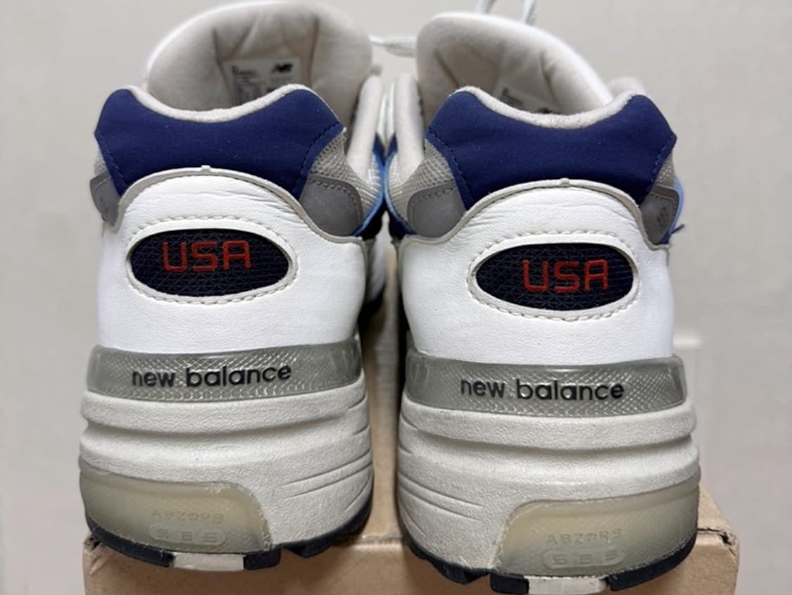 뉴발란스 992 USA 판매합니다. [화이트-네이비/260mm] 상품이미지4