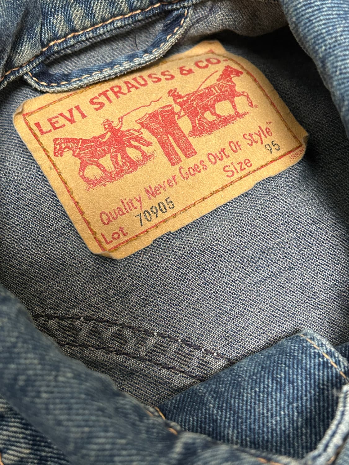 리바이스 70905 워싱 빈티지 데님자켓 상품이미지5