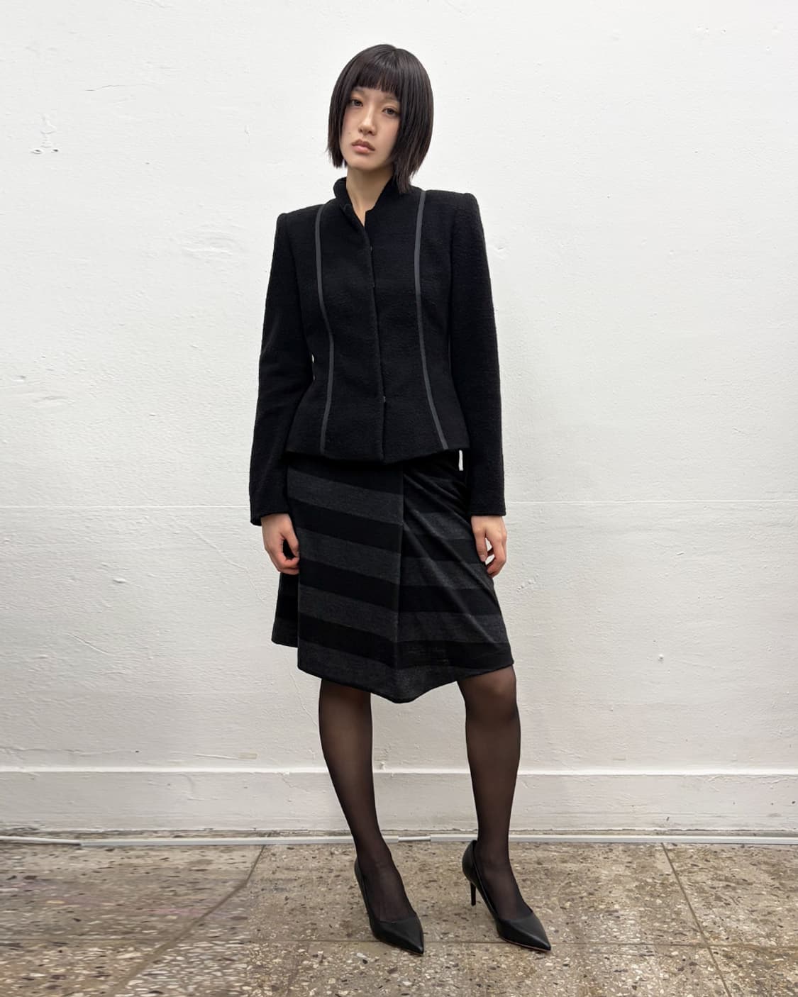 엠포리오 아르마니 2002F/W 파이핑 울 자켓 상품이미지6