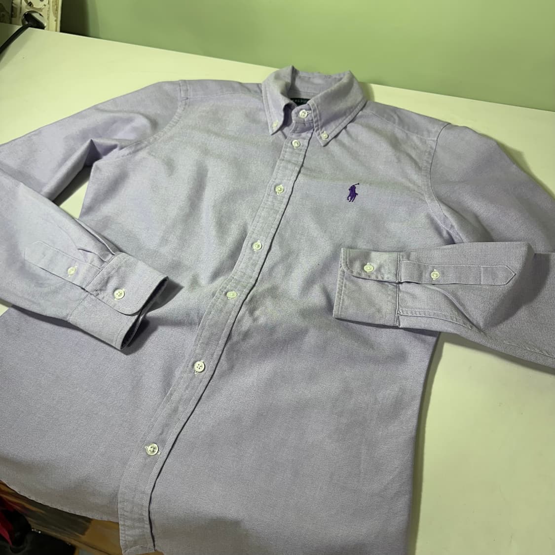 우먼S 폴로 랄프로렌 포니로고 스카이블루 옥스퍼드셔츠 상품이미지4