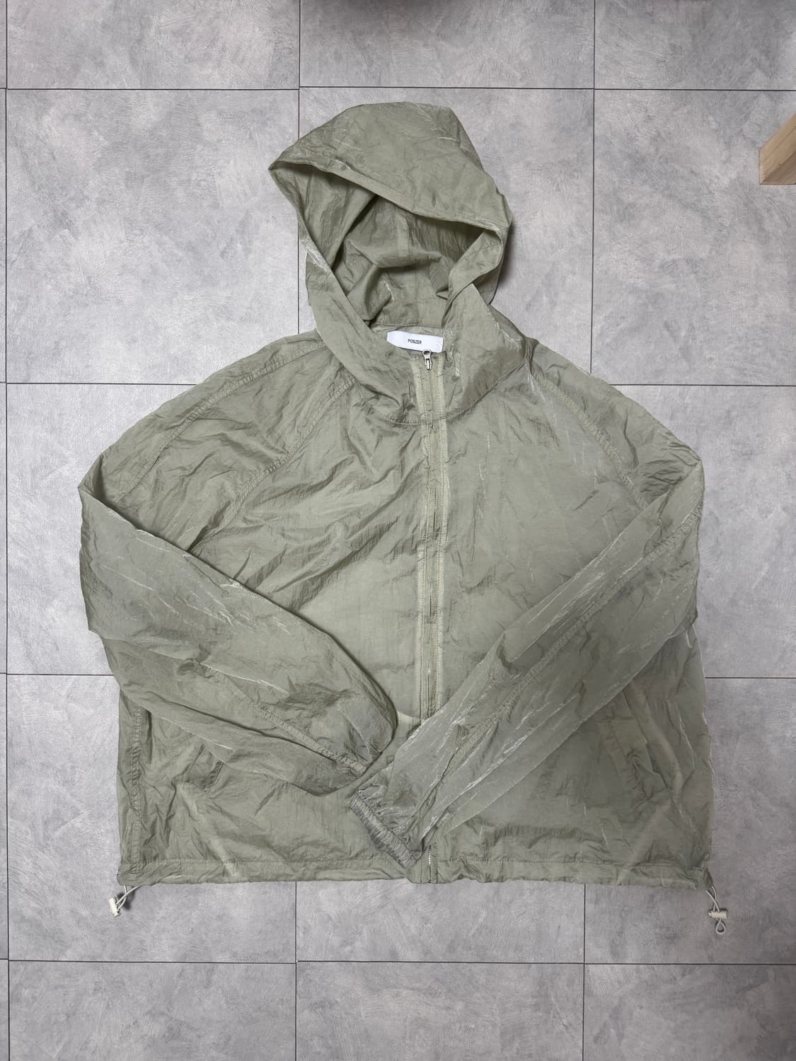 포저 스트링 후드 집업 자켓 상품이미지1