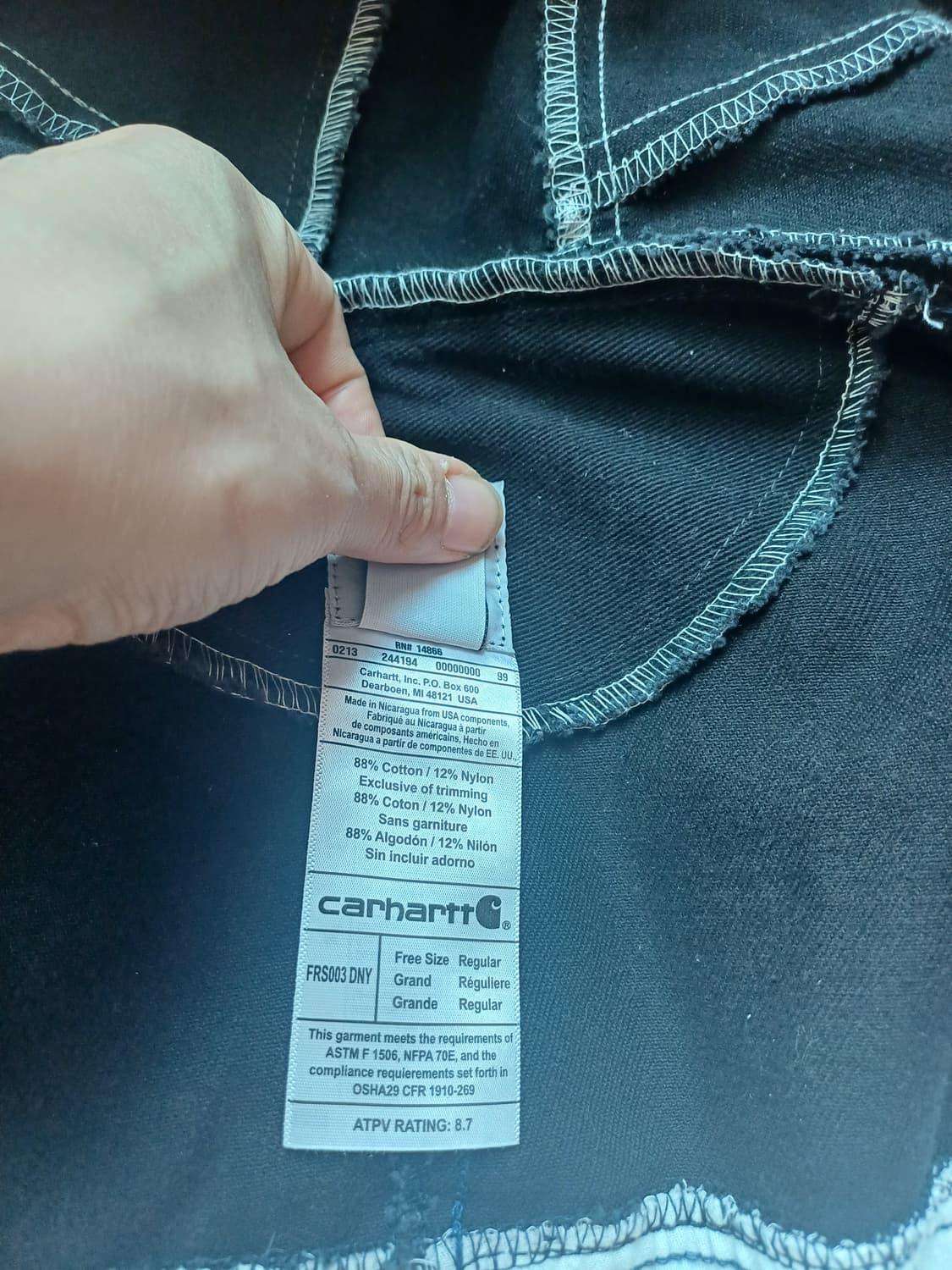 칼하트 후드집업 자켓 블랙xl 상품이미지5