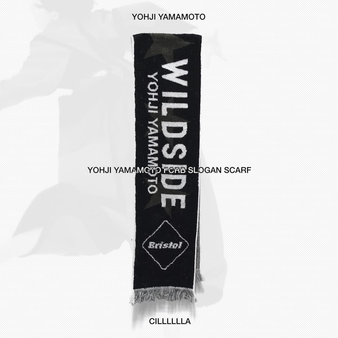 YOHJIYAMAMOTO FCRB 요지야마모토 슬로건 머플러 상품이미지1