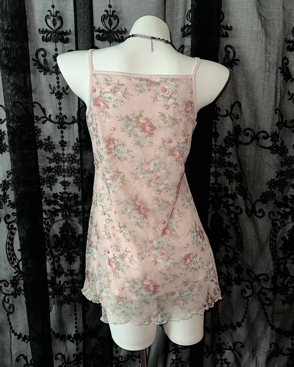 Flower-patterned lace slip 상품이미지3