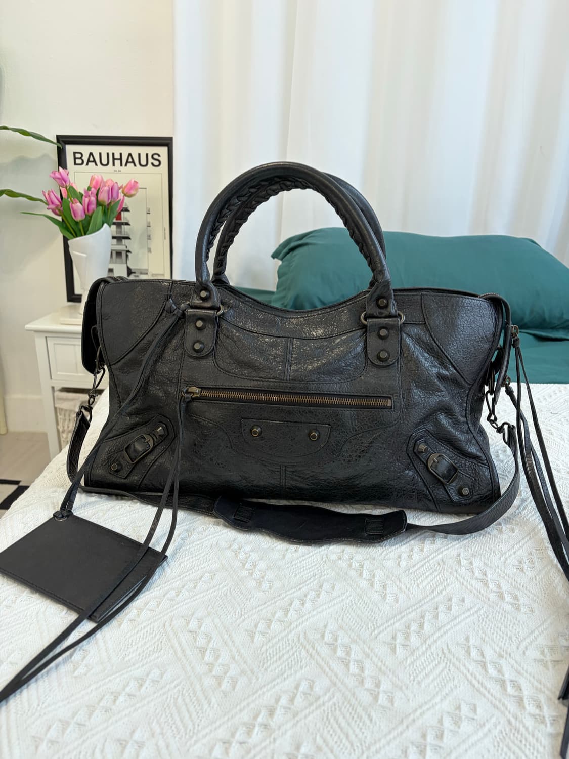 [A+ 정품] 발렌시아가 시티 모터백 파트타임 블랙 상품이미지2