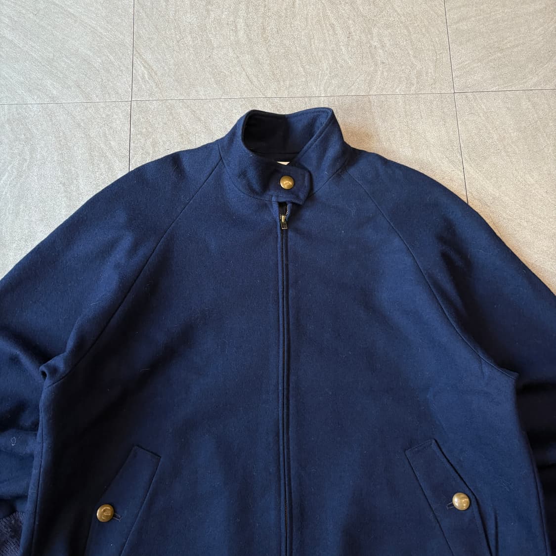 90s Pendleton 90년대 미국 생산 펜들턴 네이비 울 블루종 자 상품이미지3