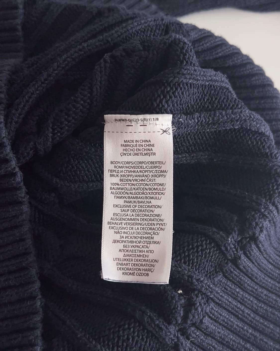 폴로 랄프로렌 네이비 케이블 니트 스웨터 L 상품이미지5