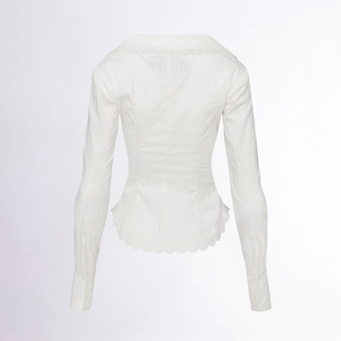 택포•스컬프터 Clover Leaf Neck Blouse 상품이미지2