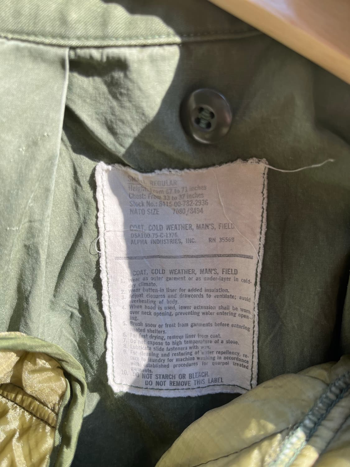 M-65 필드자켓 (S-R) 라이너 결합 상품이미지9