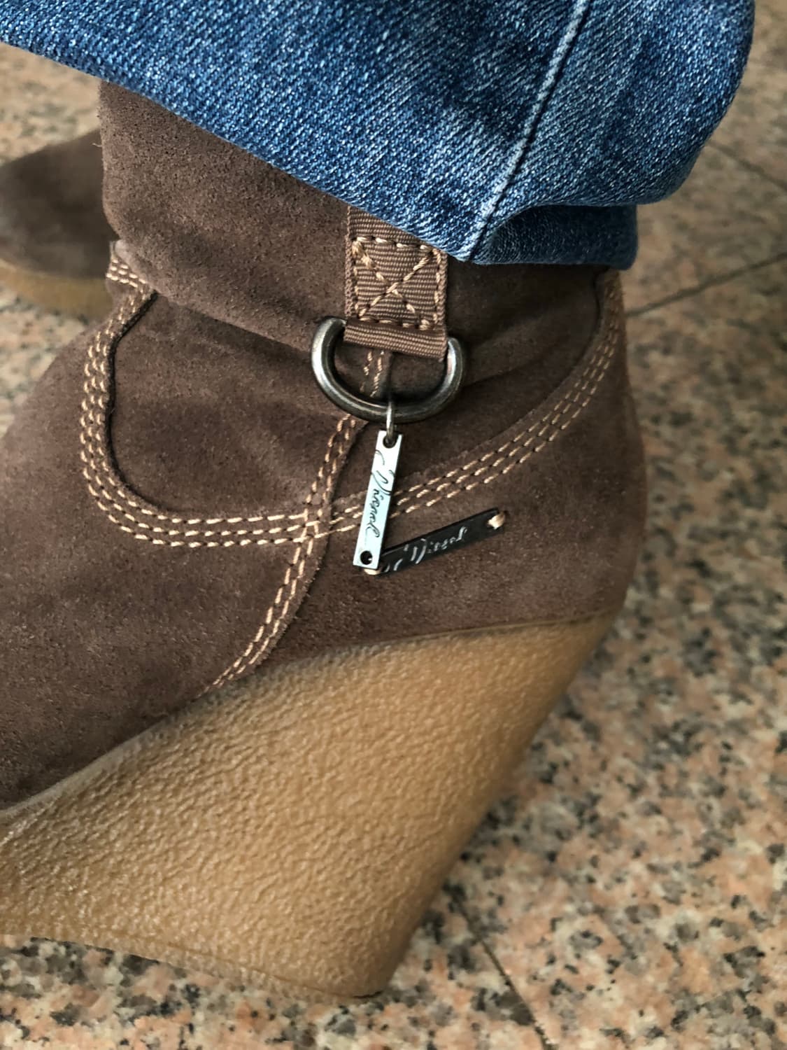 Diesel suede wedge ankle boots 상품이미지6