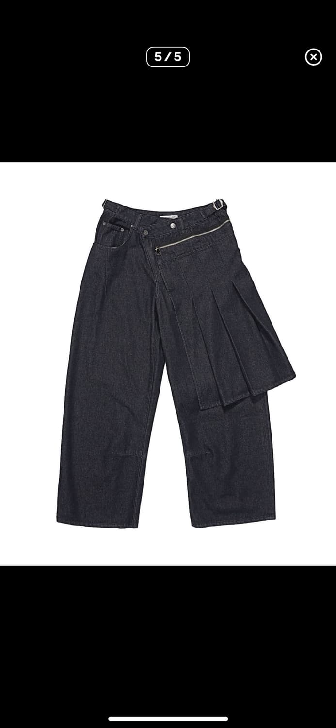 DETACHABLE SKIRT JEANS NAVY 상품이미지5