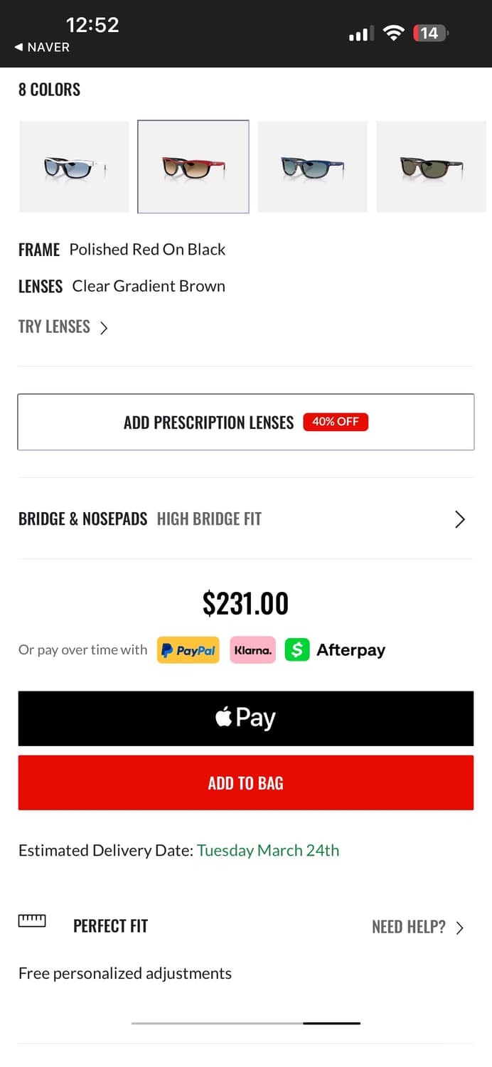 Rayban 레이벤 선글라스 rb2489 상품이미지7