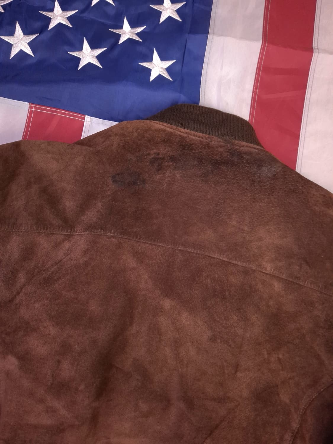 80's 빈티지 리얼 돈피 스웨이드 MA-1 항공자켓 상품이미지8