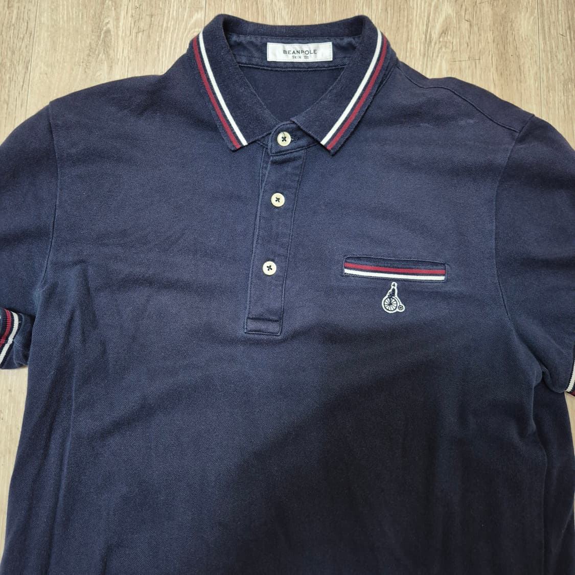 빈폴 로고 네이비 반팔 카라티 상품이미지2