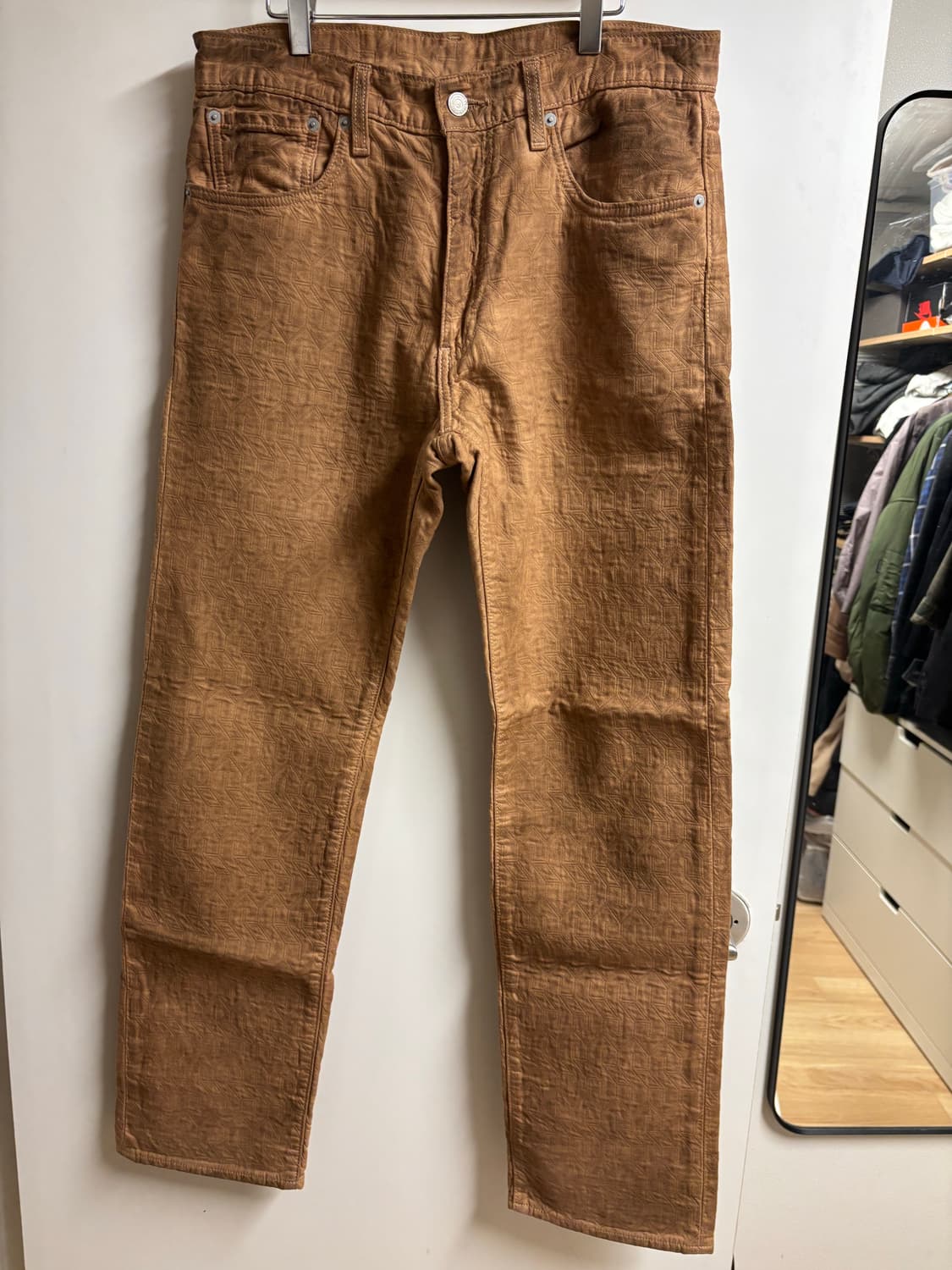 [31] 스투시 X 리바이스 자카드 진 브라운 상품이미지1