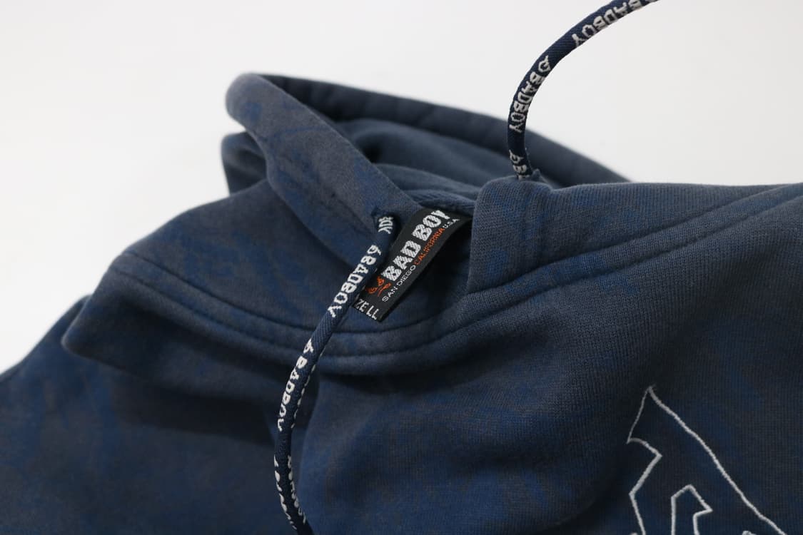 배드보이 빈티지 네이비 선페이딩 오버사이즈 후디 상품이미지8