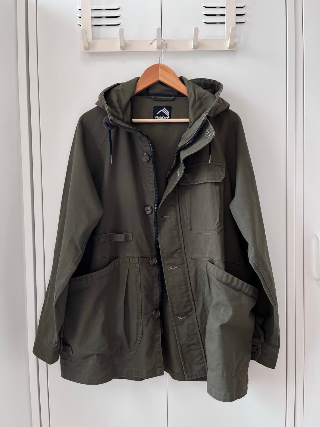 FieldCore 오버핏 빅포켓 카키 야상 코트 상품이미지7