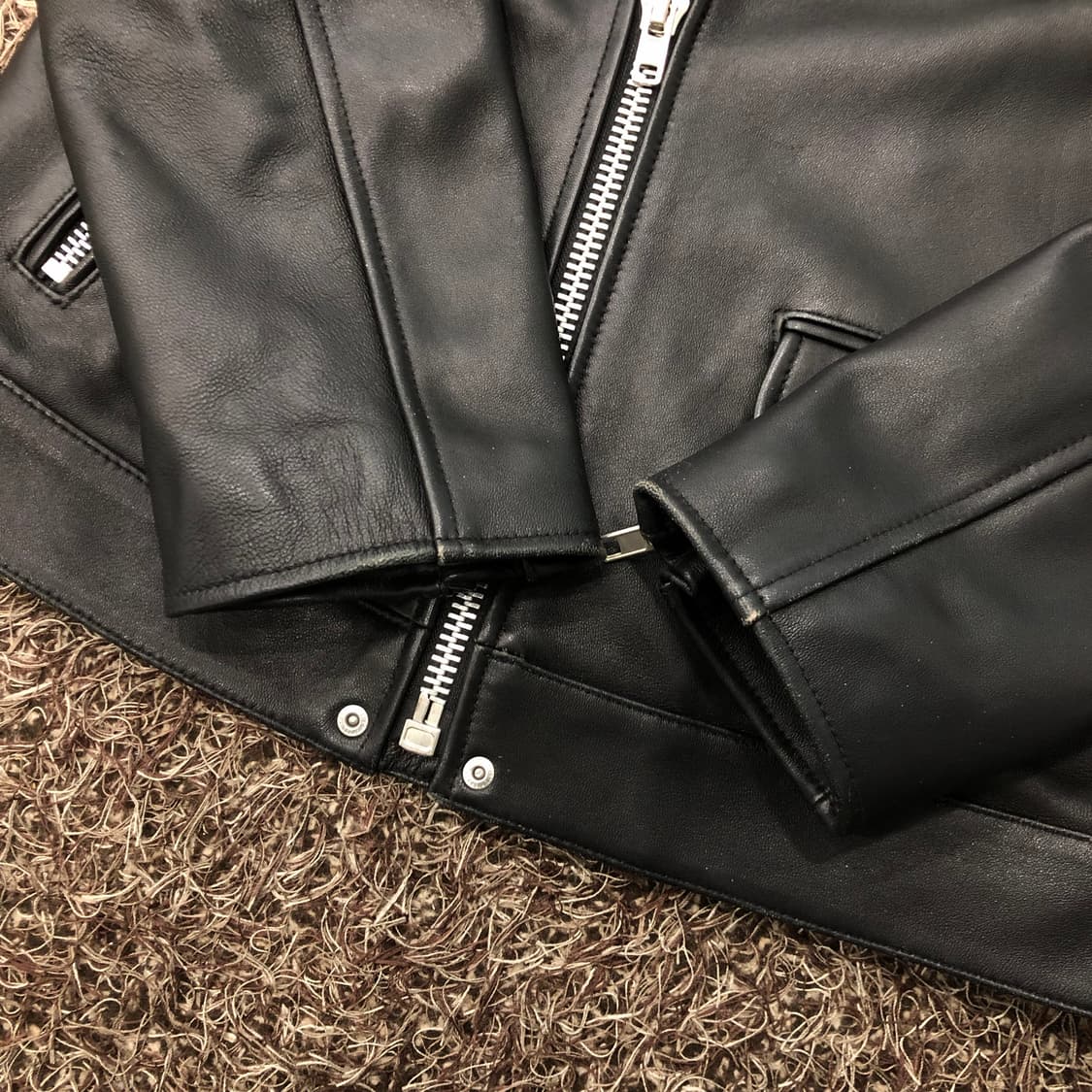 M 마하그리드 양가죽 라이더 레더 가죽 자켓 상품이미지4