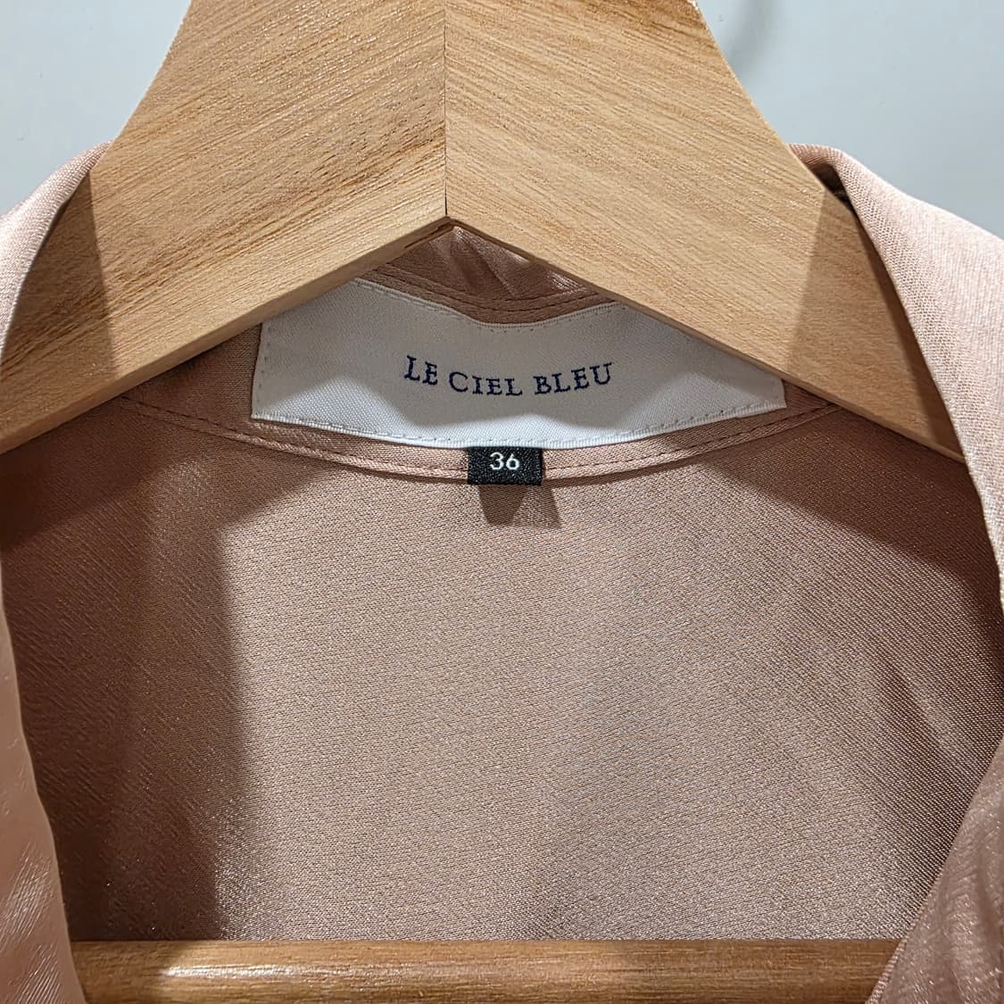 LE CIEL BLEU 르쉘블루 새틴 파자마 셔츠 상품이미지2