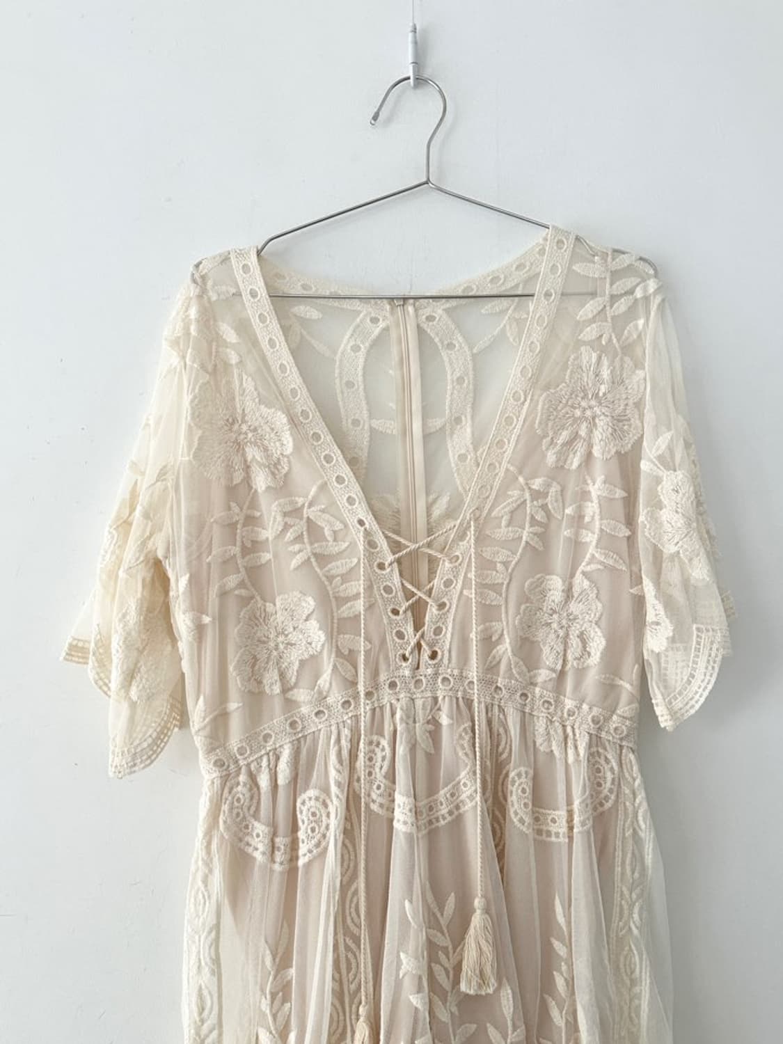 Palm sheer zip suit ops / ivory 상품이미지2