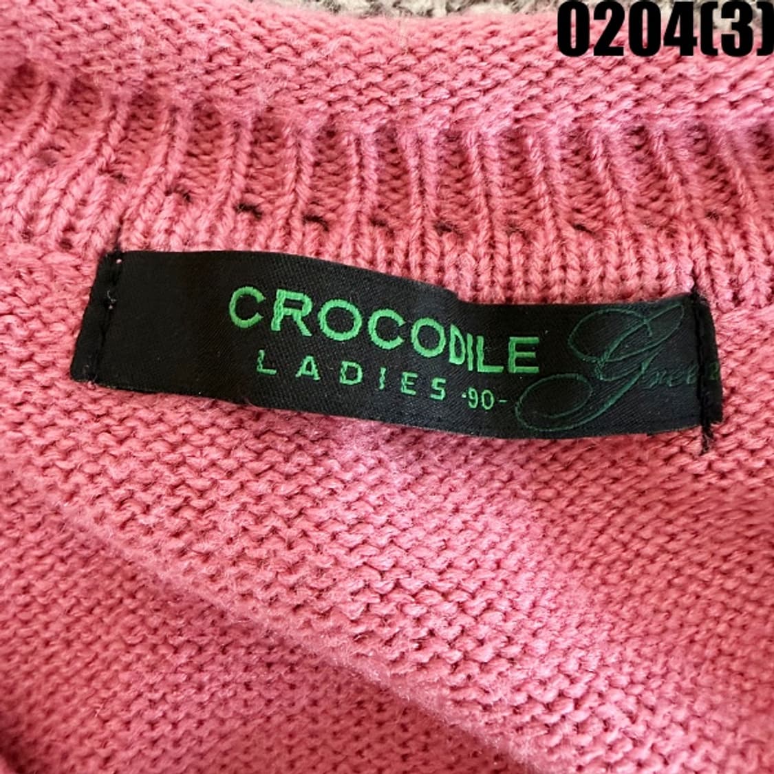 [90] 크로커다일 여성 배색 퀼팅 니트 스웨터 0204(3) 상품이미지3