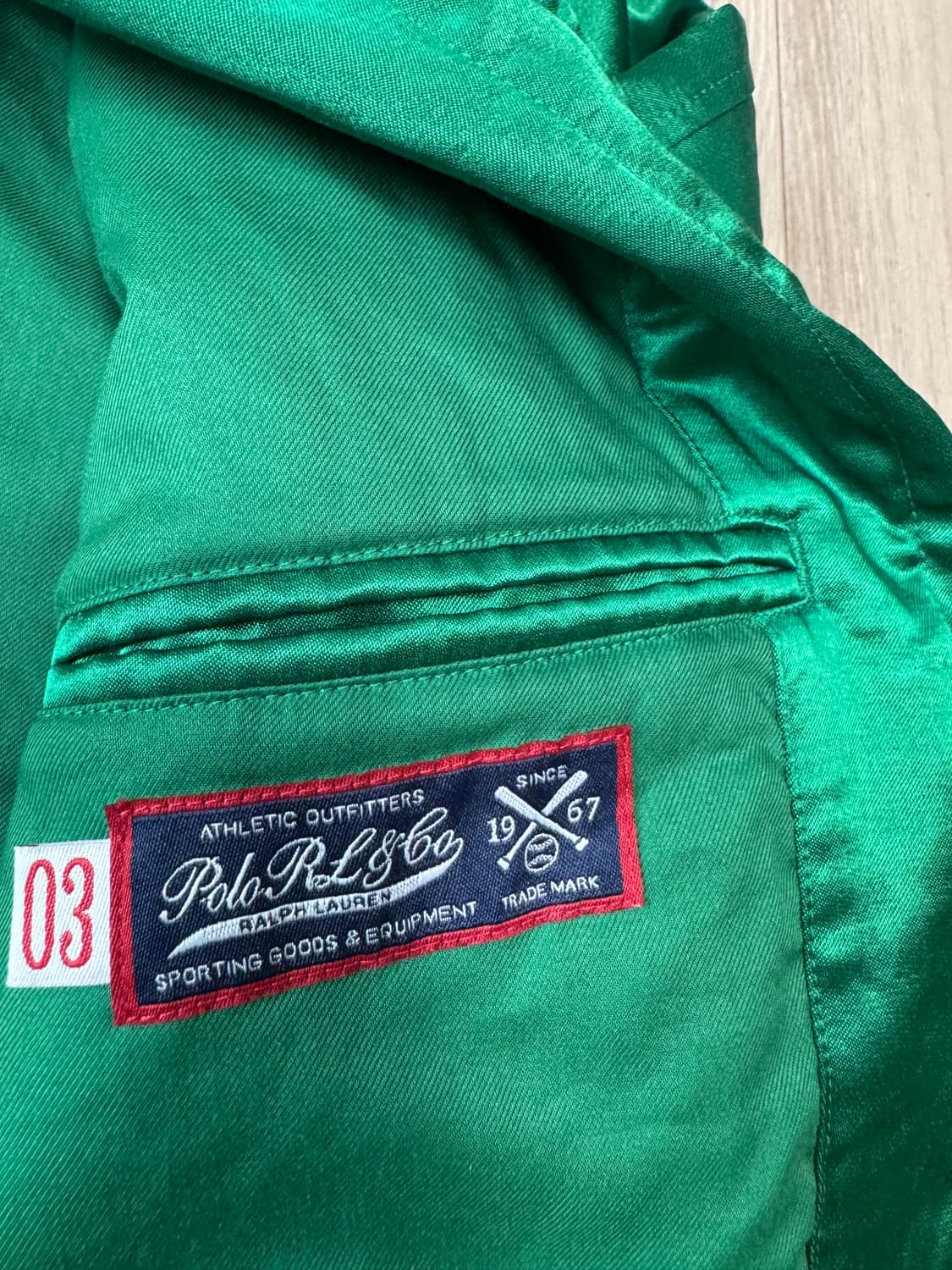 M 폴로 랄프로렌 뉴욕 양키즈 사틴 바시티 스타디움 자켓 그린 상품이미지6