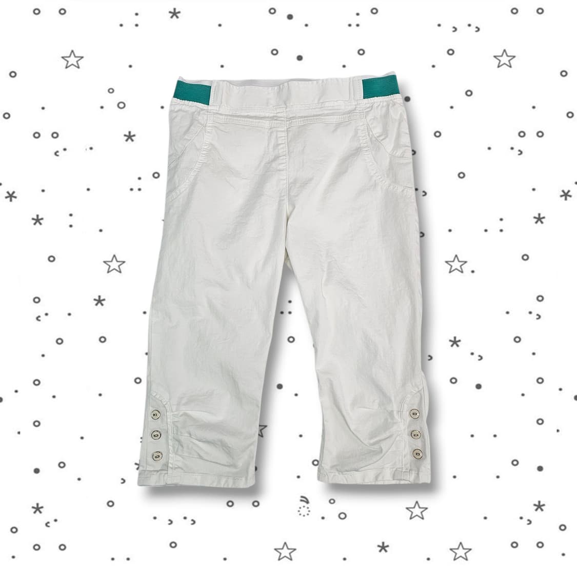 VTG 화이트 민트 카프리 팬츠 상품이미지2