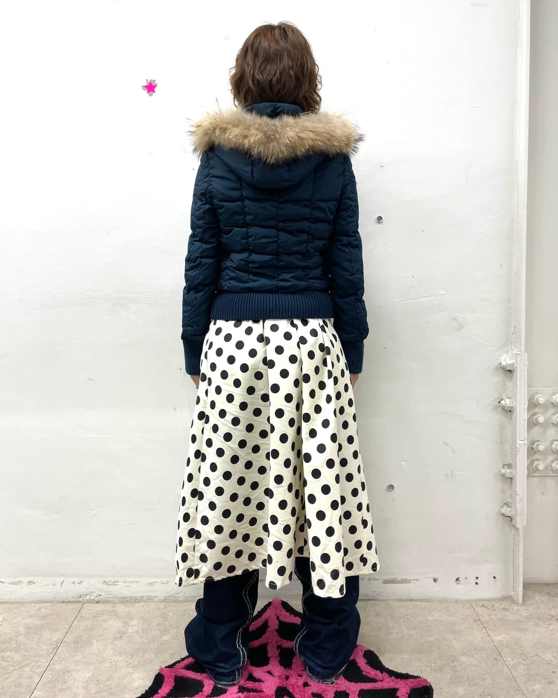 Navy Cube Crop Padding  상품이미지5