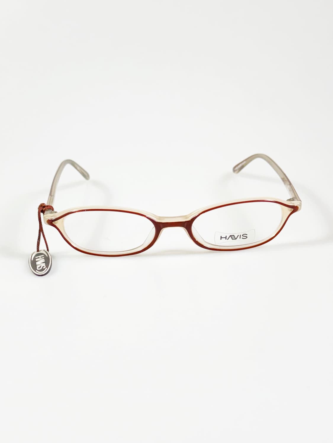 HAVIS 브라운&아이보리 뿔테 오벌 프레임 빈티지 안경 상품이미지2