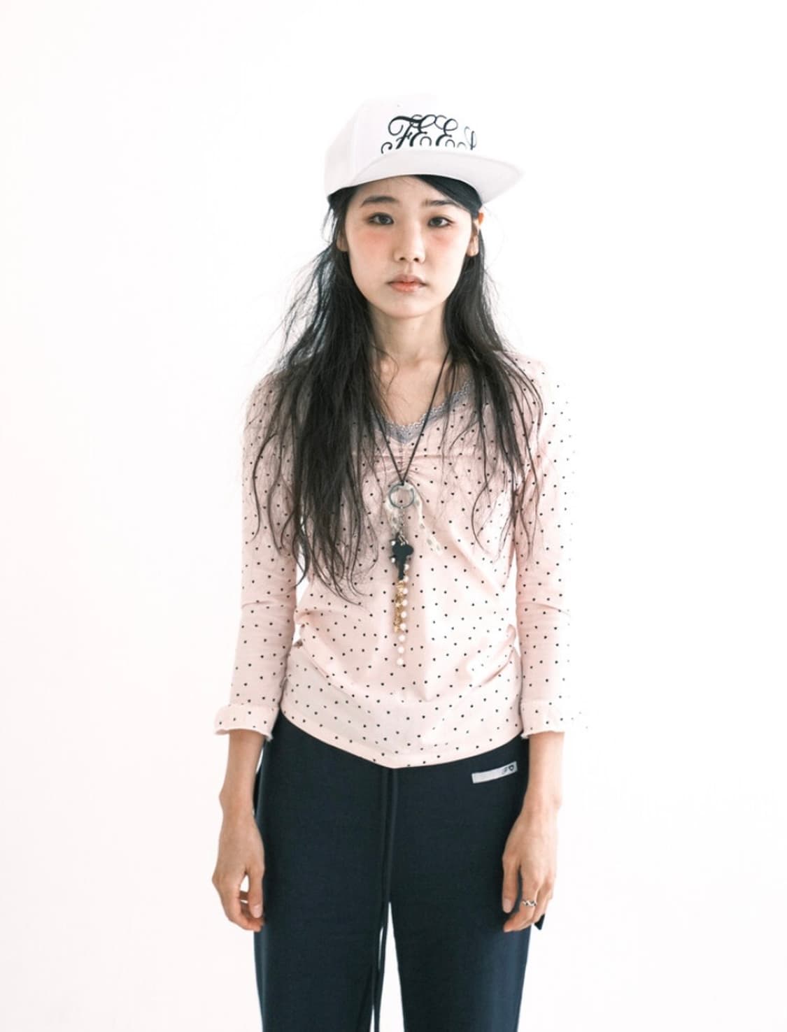 mini heart lace top (light pink) 상품이미지1