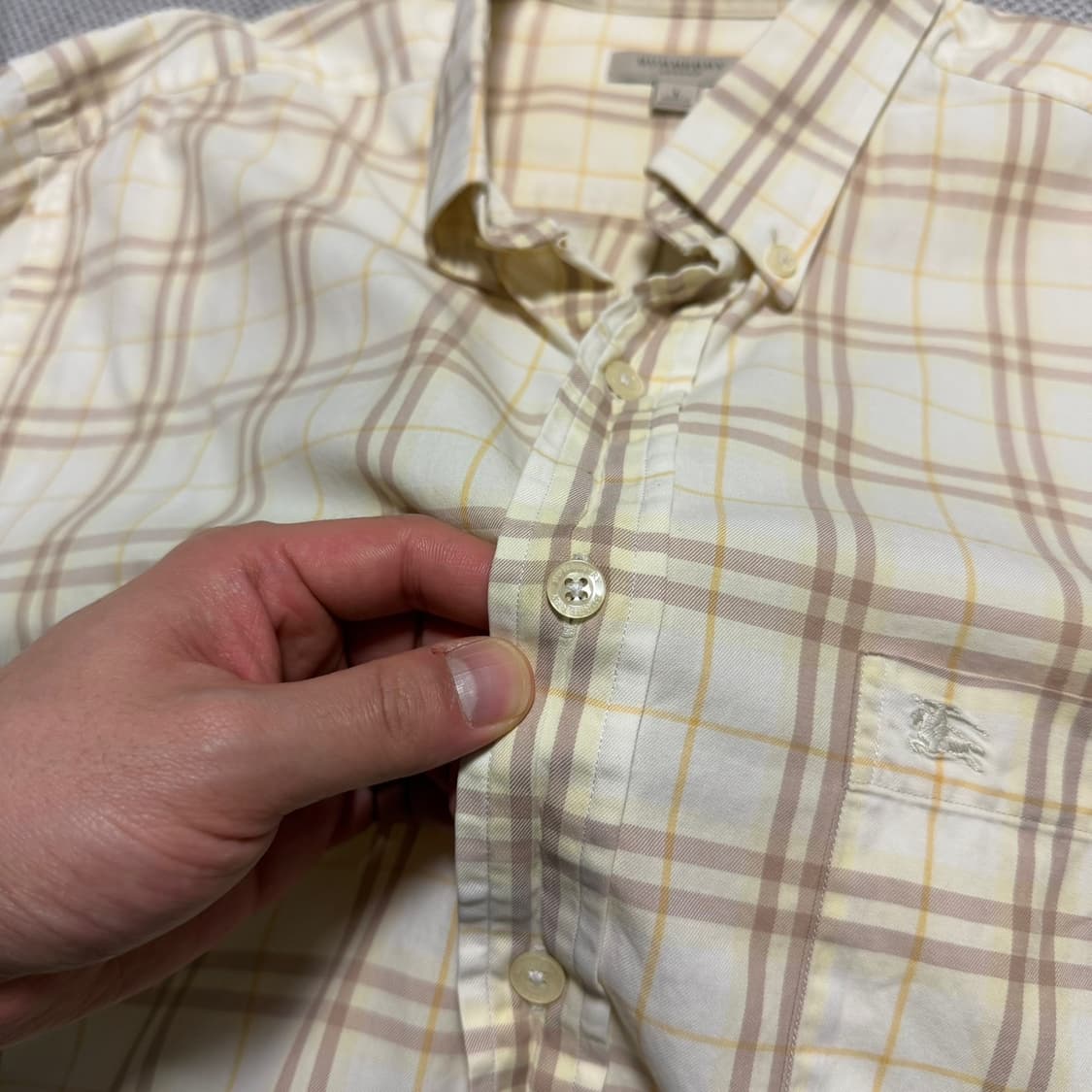 버버리 런던 코튼 체크 셔츠 상품이미지3