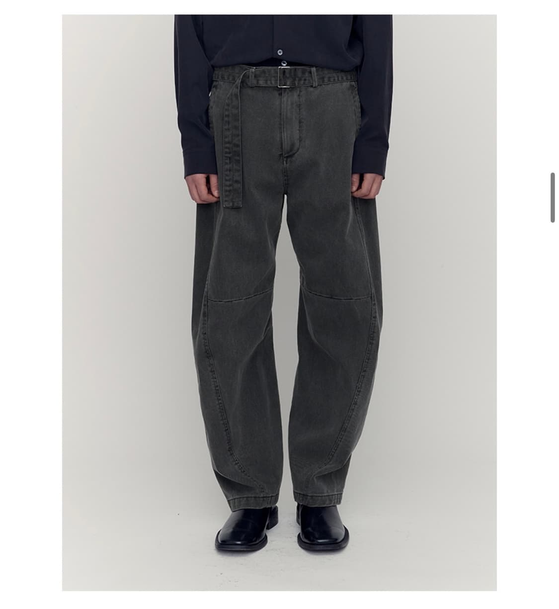 coor 쿠어 벨티드 커브 팬츠 L 상품이미지5