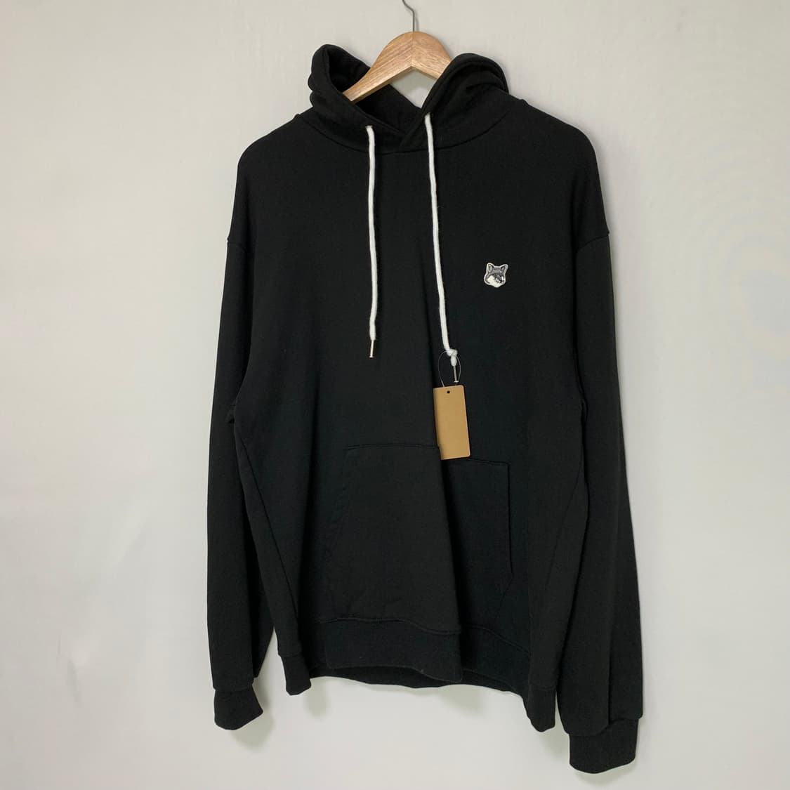 메종키츠네 폭스 자수 블랙 루즈핏 후드티 남녀공용 상품이미지2