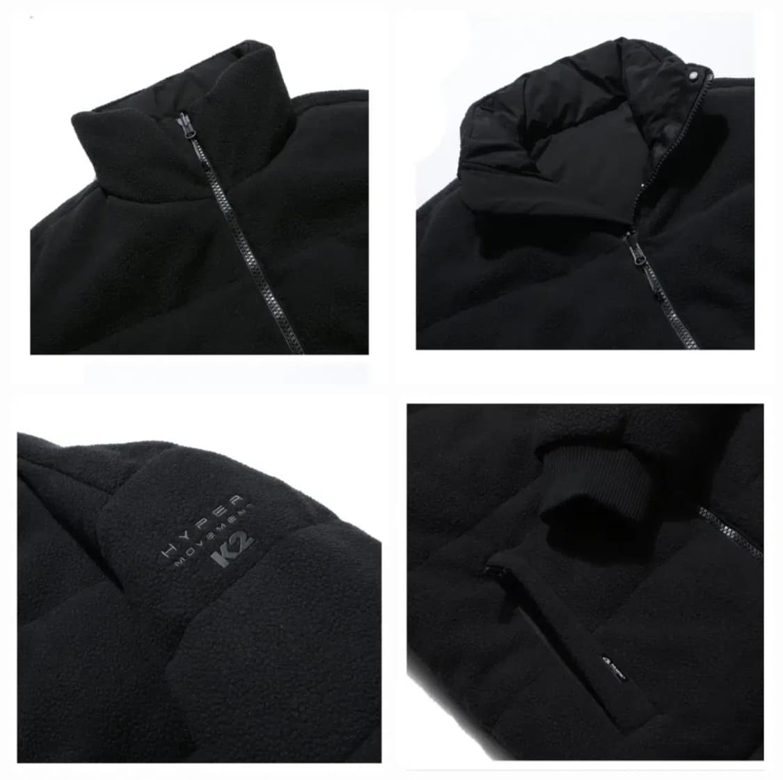 (새제품)K2공용 플리스,다운 리버시블 오버핏 블랙,민트(실측95~100 상품이미지3