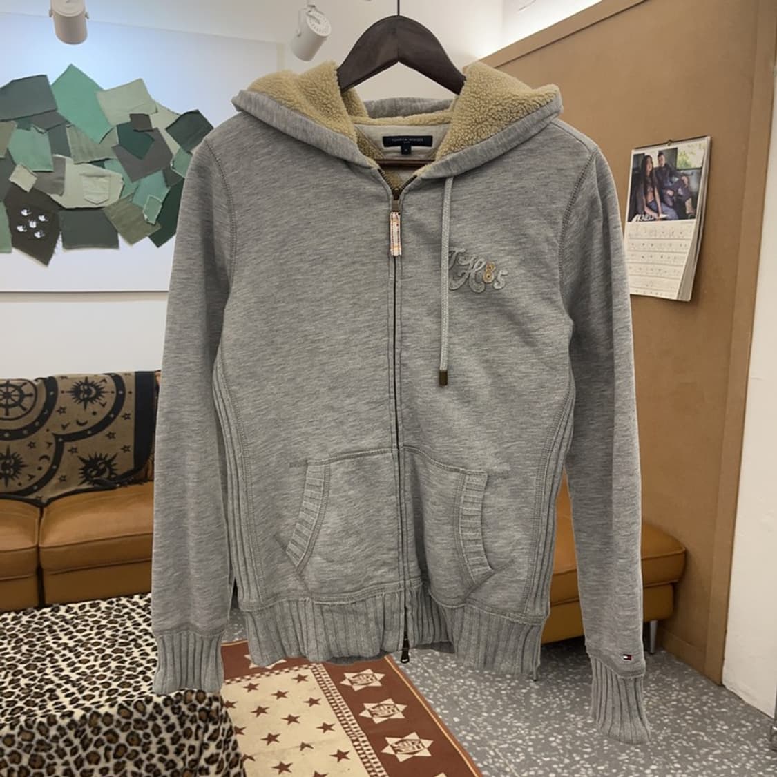 타미힐피거 빈티지 폭닥 슬림 양털 후드 집업 M C09146 상품이미지3