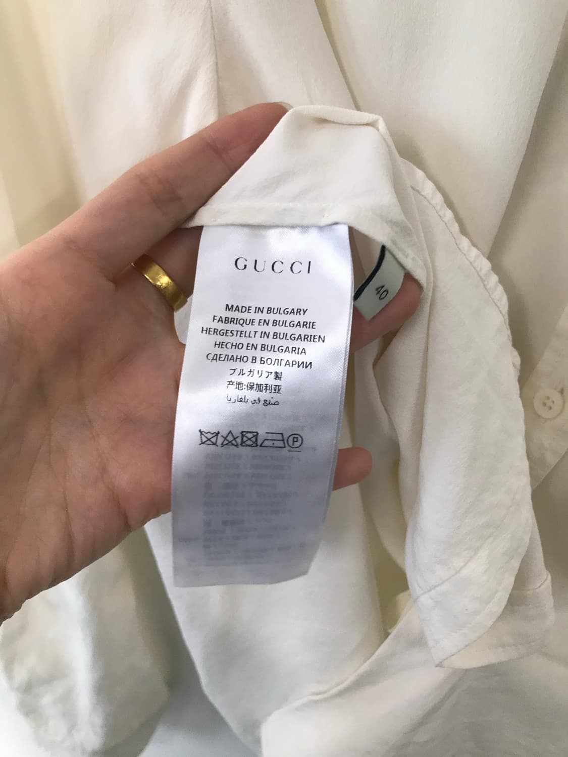 구찌 화이트 린넨 셔츠 상품이미지5