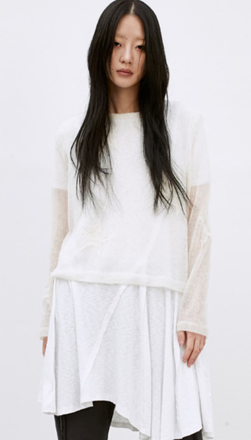 Gyeong 경 모헤어 별 니트 mohair star knit 상품이미지3