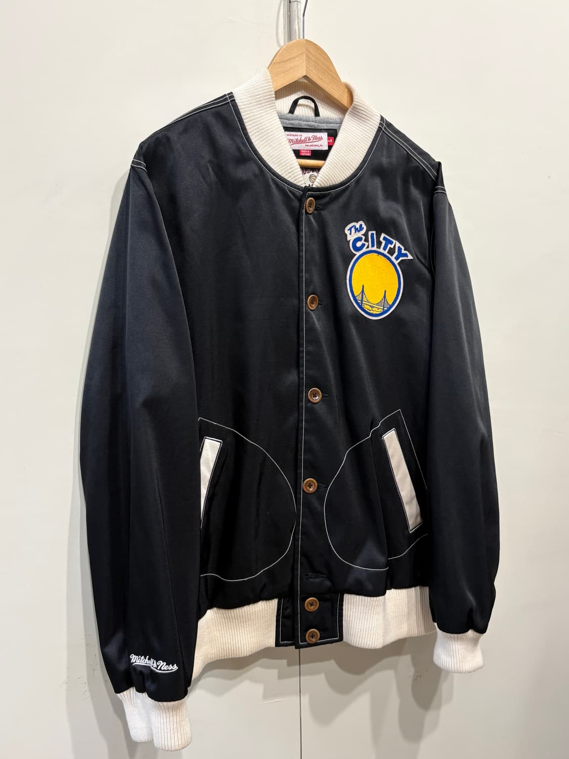 미첼앤네스 골든스테이트 워리어스 사틴 자켓 상품이미지2