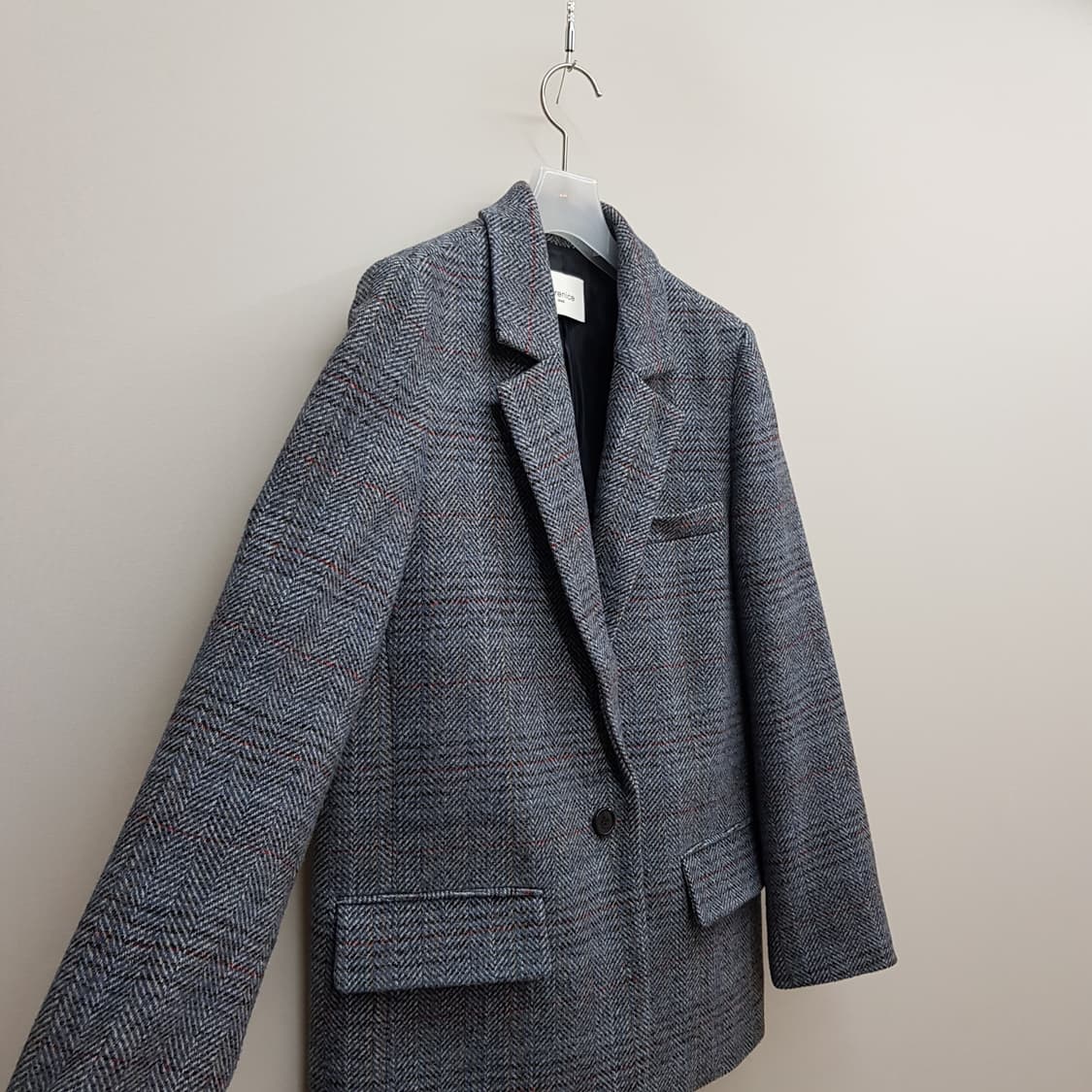베르니스 Berenice 헤링본 체크 싱글 자켓 36사이즈 상품이미지3