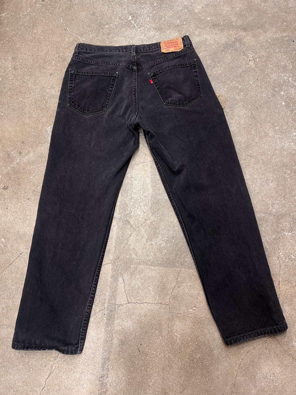 00‘s 리바이스 550 릴렉스핏 블랙진 USA 상품이미지6
