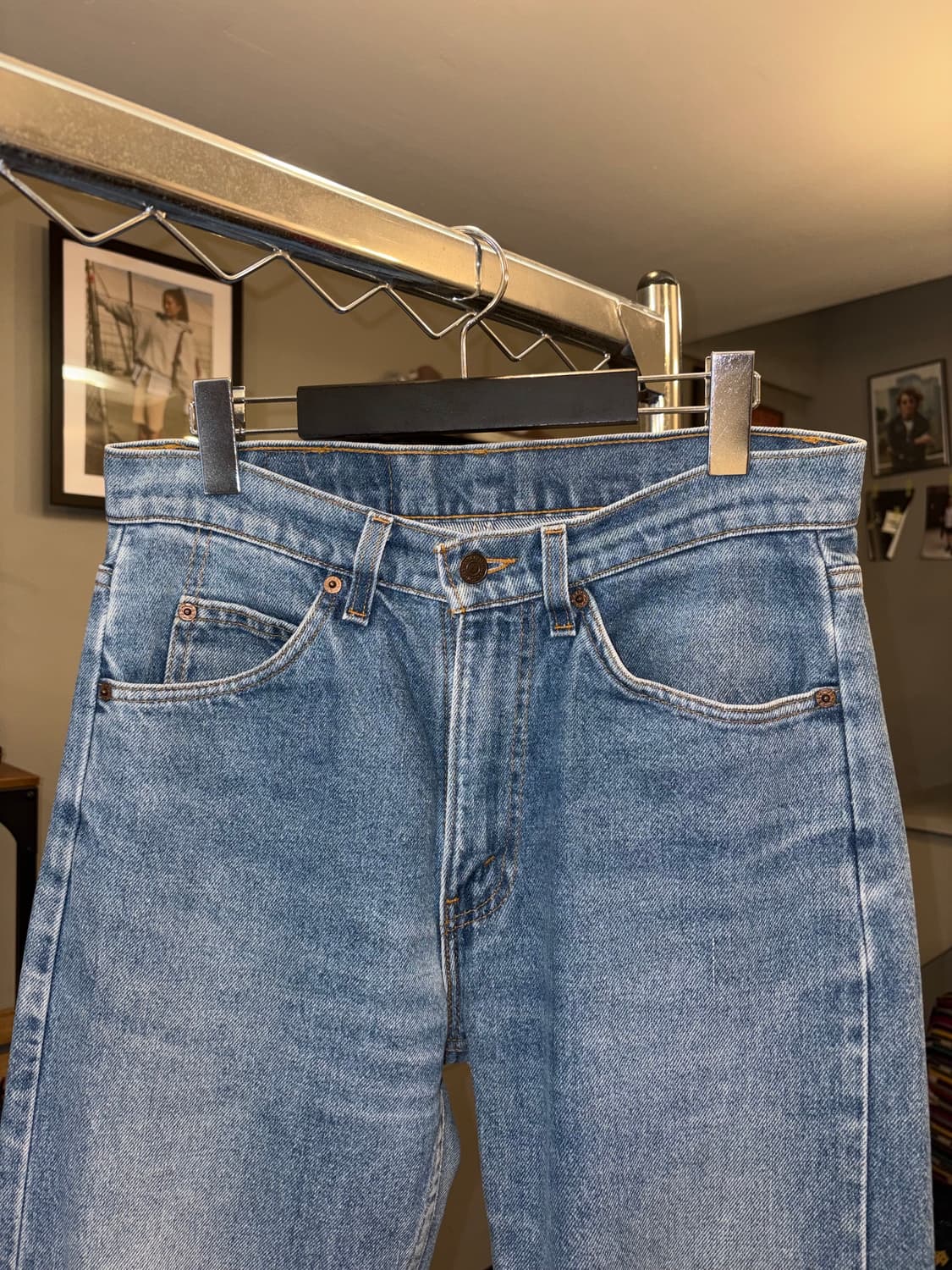 90’s Levi’s 505 USA denim hard washed 상품이미지4