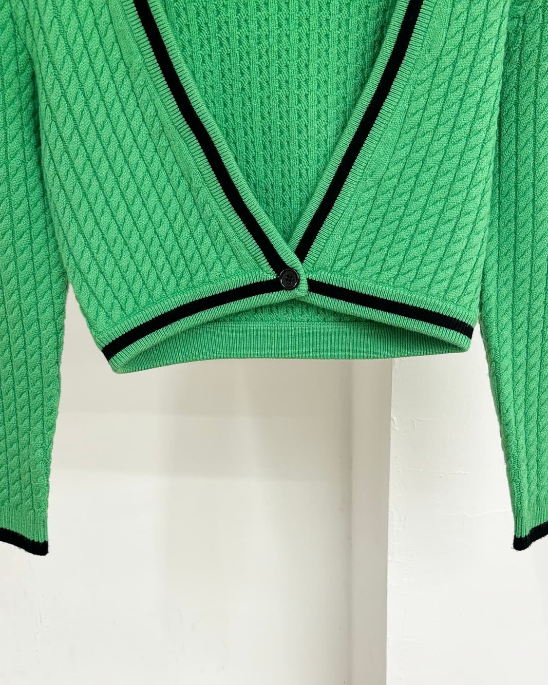 앨리스 앤 올리비아 그린 케이블 니트 가디건 상품이미지5